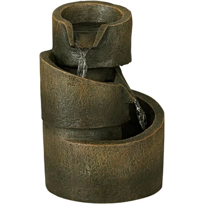 John Timberland Rustic Modern Zen Indoor Tabletop Water Fountain 9 3/4" High Cascading Table Desk Office Home Bedroom Relaxation 3 John Timberland Rustic Modern Zen Indoor Tabletop Water Fountain 9 3/4" High Cascading Table Desk Office Home Bedroom Relaxation - Image 3