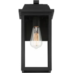 John Timberland Eastcrest Modern Outdoor Wall Light Fixture Textured Black 15 1/4" Clear Glass Panels For Post Exterior Barn Deck House Porch Yard -Modern Lighting Store GUEST cfb64f82 8127 4441 9e0d 31e411b8153d