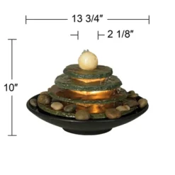 John Timberland Pyramid Rustic Zen 4 Tier Pyramid Indoor Tabletop Water Fountain With Light 10" For Table Office Desk Bedroom Living Room Relaxation 9 John Timberland Pyramid Rustic Zen 4 Tier Pyramid Indoor Tabletop Water Fountain With Light 10" For Table Office Desk Bedroom Living Room Relaxation -Modern Lighting Store GUEST d26342a4 9f14 41f4 a6f8 4fcb827294ef