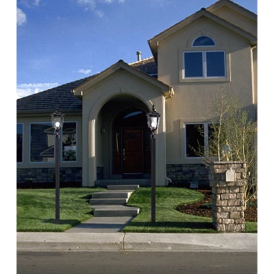 John Timberland Bellagio Vintage Rustic Outdoor Post Light Black 21" Clear Hammered Glass For Exterior Barn Deck Post Light House Porch Yard Patio 5 John Timberland Bellagio Vintage Rustic Outdoor Post Light Black 21" Clear Hammered Glass For Exterior Barn Deck Post Light House Porch Yard Patio - Image 5