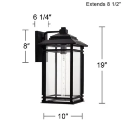 John Timberland North House Mission Outdoor Wall Light Fixture Matte Black Metal 19" Clear Glass For Post Exterior Barn Deck House Porch Yard Patio 13 John Timberland North House Mission Outdoor Wall Light Fixture Matte Black Metal 19" Clear Glass For Post Exterior Barn Deck House Porch Yard Patio -Modern Lighting Store GUEST d4656e24 0dd7 429b 95e3 2552b08d9fc2