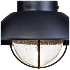 John Timberland Industrial Outdoor Wall Light Fixtures Set Of 2 Black Metal LED 8" Seedy Glass For Exterior Barn Deck House Porch -Modern Lighting Store GUEST d4ae4681 3aeb 414b 819e 91888a6bfc13