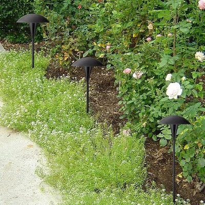 John Timberland Large Mushroom 18" High Black Low Voltage LED Path Light 6 John Timberland Large Mushroom 18" High Black Low Voltage LED Path Light - Image 6