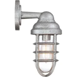 John Timberland Marlowe Industrial Outdoor Wall Lights Set Of 2 Galvanized Steel Cage Frame 13 1/4" Clear Glass For Post Exterior Barn Deck House Yard 9 John Timberland Marlowe Industrial Outdoor Wall Lights Set Of 2 Galvanized Steel Cage Frame 13 1/4" Clear Glass For Post Exterior Barn Deck House Yard -Modern Lighting Store GUEST ddcdeb41 0dfd 4e17 a89d f78ec6cb9a70