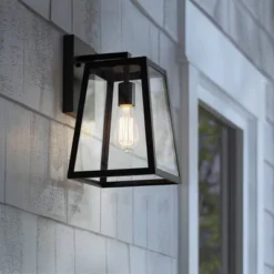 John Timberland Arrington Modern Outdoor Wall Light Fixture Mystic Black 13" Clear Glass For Post Exterior Barn Deck House Porch Yard Posts Patio Home -Modern Lighting Store GUEST df3cd4cf 1f65 495d ada5 053ac6fd5c00