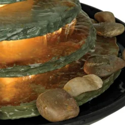 John Timberland Pyramid Rustic Zen 4 Tier Pyramid Indoor Tabletop Water Fountain With Light 10" For Table Office Desk Bedroom Living Room Relaxation 7 John Timberland Pyramid Rustic Zen 4 Tier Pyramid Indoor Tabletop Water Fountain With Light 10" For Table Office Desk Bedroom Living Room Relaxation -Modern Lighting Store GUEST df83b590 ba3f 4ebc b977 bcc093208736