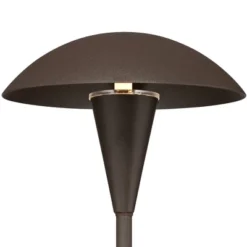 John Timberland Grant 18" High Bronze LED Mushroom Path Lights Set Of 2