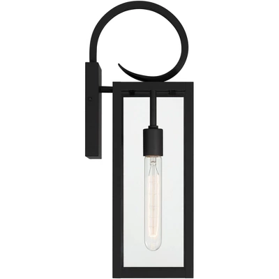 John Timberland Modern Outdoor Wall Light Fixture Deep Black 21" Clear Glass For Post Exterior Barn Deck House Porch Yard Patio 5 John Timberland Modern Outdoor Wall Light Fixture Deep Black 21" Clear Glass For Post Exterior Barn Deck House Porch Yard Patio - Image 5