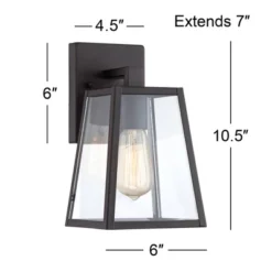 John Timberland Arrington Modern Outdoor Wall Lights Fixtures Set Of 2 Mystic Black 10 3/4" Clear Glass For Exterior Barn Deck House Porch Yard Patio 11 John Timberland Arrington Modern Outdoor Wall Lights Fixtures Set Of 2 Mystic Black 10 3/4" Clear Glass For Exterior Barn Deck House Porch Yard Patio -Modern Lighting Store GUEST e53b9b1f 23bd 4b1d ba37 7f9c8ad1bb7c