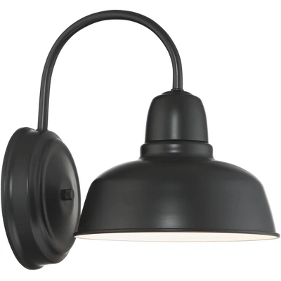 John Timberland Urban Barn Rustic Industrial Farmhouse Outdoor Wall Light Fixtures Set Of 2 Black Gooseneck Arm 11 1/4" For Post Exterior Barn Deck 7 John Timberland Urban Barn Rustic Industrial Farmhouse Outdoor Wall Light Fixtures Set Of 2 Black Gooseneck Arm 11 1/4" For Post Exterior Barn Deck - Image 7