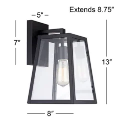 John Timberland Arrington Modern Outdoor Wall Light Fixture Mystic Black 13" Clear Glass For Post Exterior Barn Deck House Porch Yard Posts Patio Home -Modern Lighting Store GUEST f38338cb 8604 4e90 a10a abe1caa85525