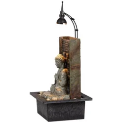 John Timberland Namaste Buddha Zen Waterfall Indoor Tabletop Water Fountain With LED Light 11 1/2" For Table Office Desk Home Bedroom Meditation 7 John Timberland Namaste Buddha Zen Waterfall Indoor Tabletop Water Fountain With LED Light 11 1/2" For Table Office Desk Home Bedroom Meditation -Modern Lighting Store GUEST f608a2d6 7f76 4187 a31d d8e41ef7438e