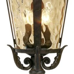 John Timberland Casa Marseille Rustic Vintage Flush Mount Outdoor Hanging Light Bronze Scroll 23 3/4" Champagne Hammered Glass For Post Exterior Barn 8 John Timberland Casa Marseille Rustic Vintage Flush Mount Outdoor Hanging Light Bronze Scroll 23 3/4" Champagne Hammered Glass For Post Exterior Barn -Modern Lighting Store GUEST f6bc400e 03ce 4e32 bc58 e927305684c1