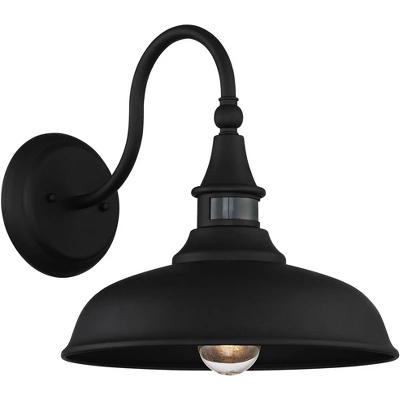John Timberland Gough Rustic Industrial Wall Light Fixture Set Of 2 Texturized Black Dusk To Dawn Motion Sensor 12 1/2" For Post Exterior Barn Deck 5 John Timberland Gough Rustic Industrial Wall Light Fixture Set Of 2 Texturized Black Dusk To Dawn Motion Sensor 12 1/2" For Post Exterior Barn Deck - Image 5