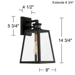 John Timberland Arrington Modern Outdoor Wall Light Fixtures Set Of 2 Black Motion Sensor 14 3/4" Clear Glass For Post Exterior Barn Deck House Porch 13 John Timberland Arrington Modern Outdoor Wall Light Fixtures Set Of 2 Black Motion Sensor 14 3/4" Clear Glass For Post Exterior Barn Deck House Porch -Modern Lighting Store GUEST fa863eb7 3c41 42b7 a0f9 242e664cc560