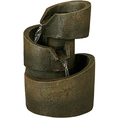 John Timberland Rustic Modern Zen Indoor Tabletop Water Fountain 9 3/4" High Cascading Table Desk Office Home Bedroom Relaxation 2 John Timberland Rustic Modern Zen Indoor Tabletop Water Fountain 9 3/4" High Cascading Table Desk Office Home Bedroom Relaxation - Image 2