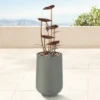 John Timberland Leonisis Rustic Cascading Leaves Outdoor Floor Water Fountain 38 1/2" For Yard Garden Patio Home Deck Lawn Porch House